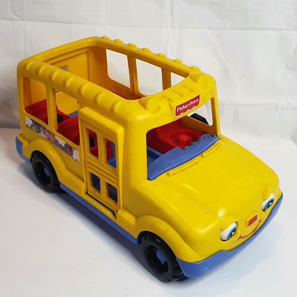Vintage 1998 Fisher Price‎ Little People School Bus 12' Yellow Toy Vehicle 72699